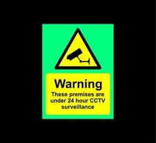 Image of CCTV in operation Safety sign - Photoluminescent