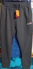 Image of Ellesse Grey Pather Cuffed Track Pants Grey/Charcoal Marl Joggers, Men's size L