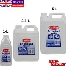 Image of CarPlan De-Ionised Water, Pure Distilled Fluid For Car Battery Iron Steam UK