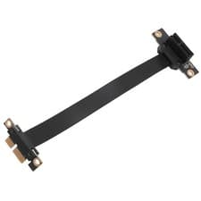 Image of PCI Express X1 Extension Cable TPE Sleeve PCIe 3.0 X1 Riser Cable For 1U 2U