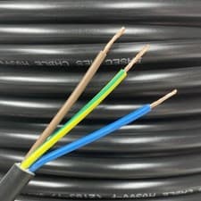 Image of 3 Core 0.5mm 3 Amp PVC Flexible Cable Mains Electrical Wire BLACK 2183Y 1m 100m
