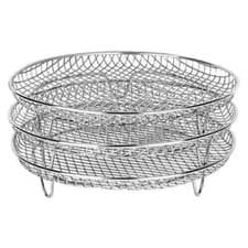 Image of Air Fryer Accessories Rack Set Tools Baking Pan Grill Tray Kitchen Cooker