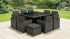 Image of Rattan Garden Furniture Cushion Set Seat Back Replacement Outdoor Sofa Pads