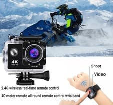 Image of Ultra HD 4K Action Camera 20MP WiFi Waterproof 30M Sports Cam 16GB Remote