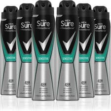 Image of 6 x 250ml XL Sure Men's Motionsense Sensitive Anti Perspirant Deodorant Spray