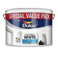 Image of Dulux Silk Emulsion Paint For Walls And Ceilings - Pure Brilliant White 5 Litres