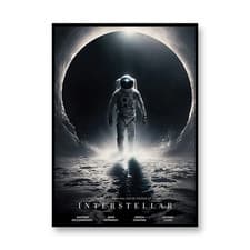 Image of Interstellar Movie Poster Astronaut Canvas Wall Art Print Mural Home Decor UK