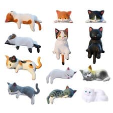 Image of 12Pcs Realistic Miniature Cat Figurines Mini Cat Characters Figures Cute
