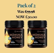 Image of Melora Manuka Honey 300 MGO250g (2pack) EXP 08/02/26 RRP £55.98