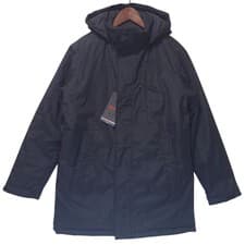 Image of Hawke & Co Heavyweight Parka Jacket Mens S Black Hooded Performance Coat Outdoor