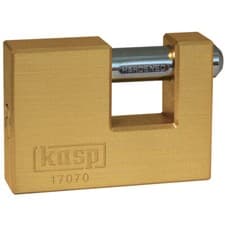 Image of Kasp K17070D Brass Shutter Lock - 70mm