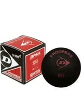 Image of DUNLOP PROGRESS SQUASH BALL - SINGLE RED DOT - ONE BALL - BLACK - RRP £10