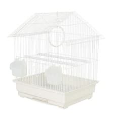 Image of PORTABLE BIRD CAGE WITH PERCHES AND FEEDER FOR SMALL BUDGIE CANARY FINCH EXOTICS