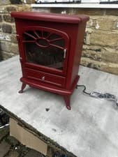 Image of Focal Point ES 2000 1.8kW Gloss Burgundy Electric Stove (H)540mm (W)430mm