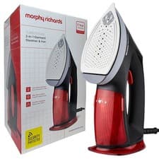Image of Morphy Richards 2000W TurboSteam 2in1 Garment Steamer & Iron 361001 Turbo Steam