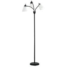 Image of Arc Tree Floor Lamp 3 Adjustable Rotating Lights, with Steel Frame, 155cm, Black