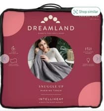 Image of Dreamland Snuggle Up Large Grey Heated Throw /blanket - NEW - Tracked Courier