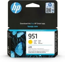 Image of HP 951 Yellow Original Ink Cartridge (CN052AE) - Works with HP OfficeJet Pro