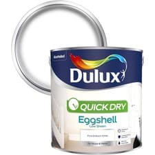 Image of Dulux 2.5L Quick Dry Eggshell Paint Pure Brilliant White Interior Wood Metal