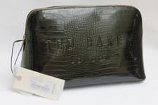 Image of Ted Baker Crocana Croc Washbag Black / make up new with tags