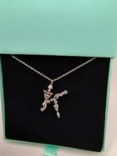 Image of Silver plated initial letter K Pendant Necklace 40-45cmm Boxed Ladies womens