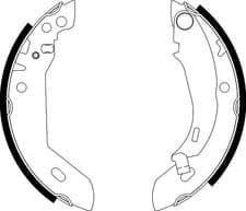 Image of Rear Brake Shoe Set Fits Peugeot Renault Mintex MFR223 1 Year Warranty
