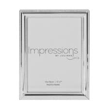 Image of Silver Plated Bead Edged Frame 5" x 7"