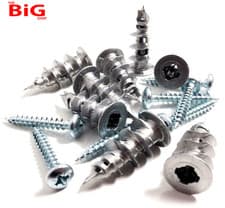 Image of 50 Pack Metal Self Drilling Plasterboard Fixings Cavity Wall Fixings with Screws