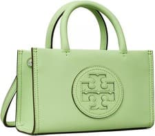 Image of Tory Burch Womens Mint Green Ella Bio Leather Tote Handbag Purse, Small TB-125