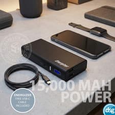 Image of Energizer Portable Power Bank Charger Power Pack 15000mAh UE15000 - Black