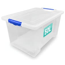 Image of Clear Plastic Storage Box Boxes With Lids UK BRITISH MADE Home Office Stackable