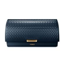 Image of Tower Empire Bread Bin Roll Top, Stainless Steel, Midnight Blue Brass T826090MNB