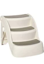 Image of BNIB Pawhut Portable Dog Steps Cream Non-Slip Pet Stairs 3-Step Design RRP £34