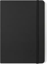 Image of Silvine A5 Executive Soft Feel Notebook Black. 160 Pages (80 Sheets) Ruled 7Mm F