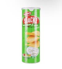 Image of 4 X SNACKRITE Sour Cream & Onion Stackz 165g. Crisps & Snacks