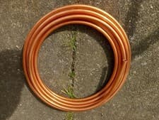 Image of 6m coil of 10mm soft copper pipe tube 5m+