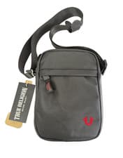 Image of True Religion Men’s Black Crossbody Bag Small Shoulder Sling Travel NWT