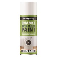 Image of White Gloss 400ml Enamel Spray Paint Household Appliance Aerosol Metal Wood