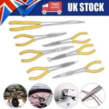 Image of Long Nose Pliers 11/16" Extra Straight Degrees Bent Nose Small Pincher Nipper