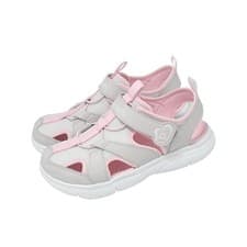 Image of Skechers Flex Splash Gray Light Pink Kids Youth Preschool Sandal 303274-LGYLP