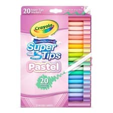 Image of Pastel SuperTips Washable Markers Assorted Colours (Pack of 20) Premium Felt Tip