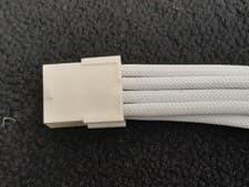 Image of 8 Pin Pcie Full White GPU Sleeved Power Supply Extension Cable