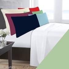 Image of KING SIZE FITTED SHEET MINT GREEN LUXURIOUS PERCALE 180 THREAD COUNT SOFT TOUCH