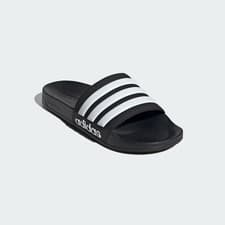 Image of Unisex Adidas Adilette Aqua Comfort Sandals Black White Size 11 Men or Women 12