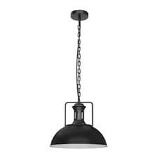 Image of Vintage Industrial Ceiling Pendant Light Dome Metal Shade Black Chain Retro Lamp