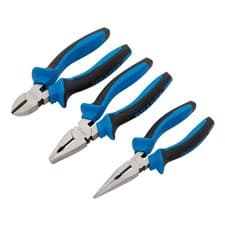 Image of DRAPER 45864 - Soft Grip Pliers Set - 160mm - Blue (3 Piece)