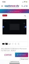 Image of AEG OB6SM171DB Built-in Compact Solo Microwave - Black
