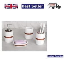 Image of Beautifully Designed 4-Piece Bath Accessory Set: Enhance Your Bathroom Now!