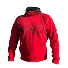Image of JCB Workwear Horton Trade Hoodie Red & Black Hooded Jumper - Sizes S-2XL