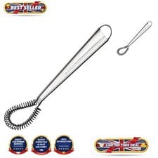 Image of Ergonomic 20 cm Stainless Steel Whisk with Heat-Resistant Handle - KitchenCraft